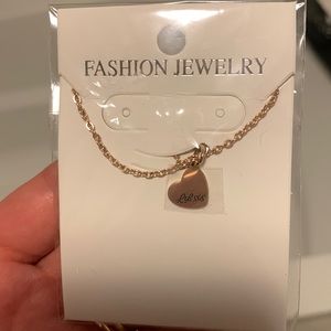 Lil Sis gold heart necklace